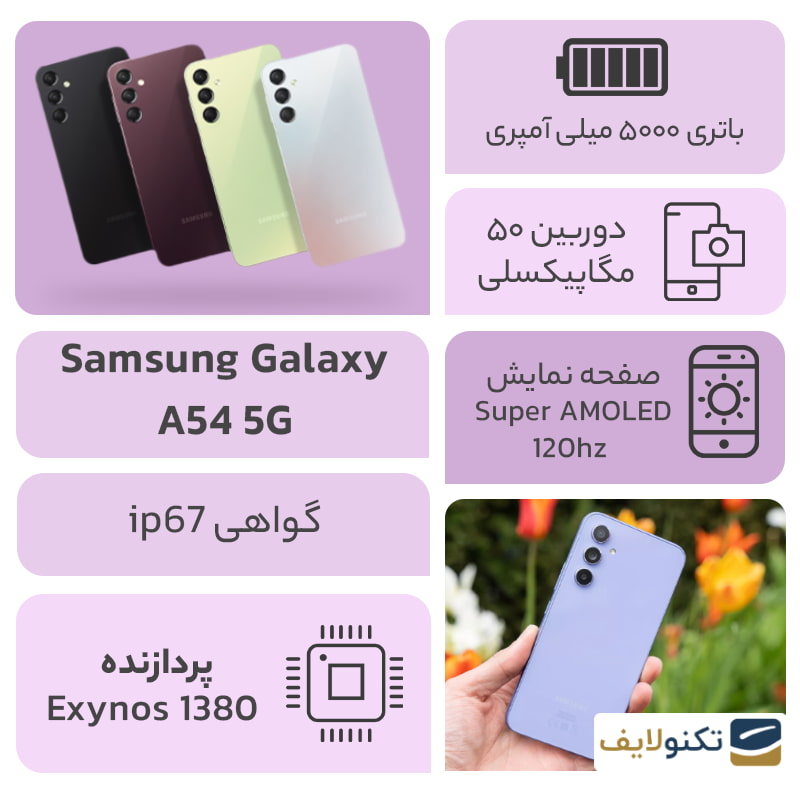 مشخصات گوشی A54 5G